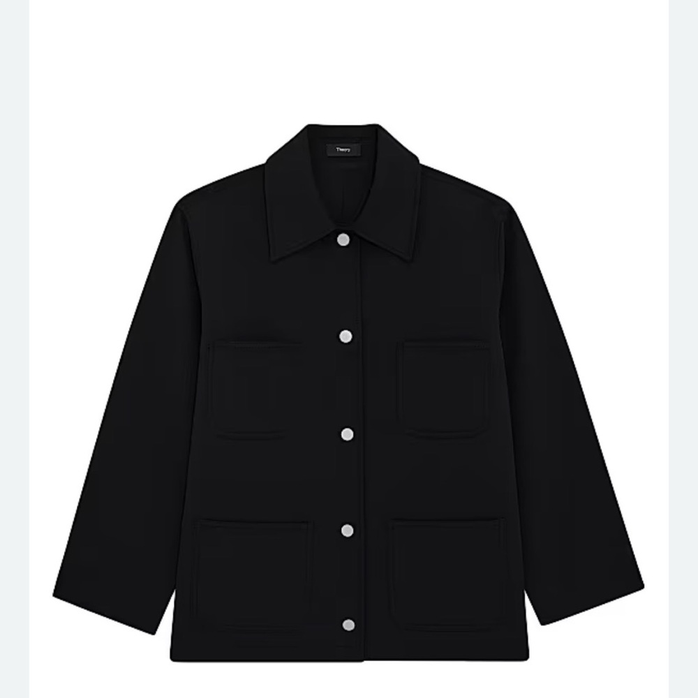 Theory Black Utility Work Jacket